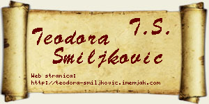 Teodora Smiljković vizit kartica